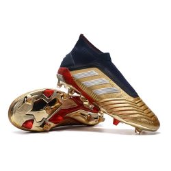 Zapatos adidas Predator 19+ FG - Oro Plata Rojo_7.jpg